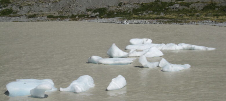 Icebergs dans le lac Hooker